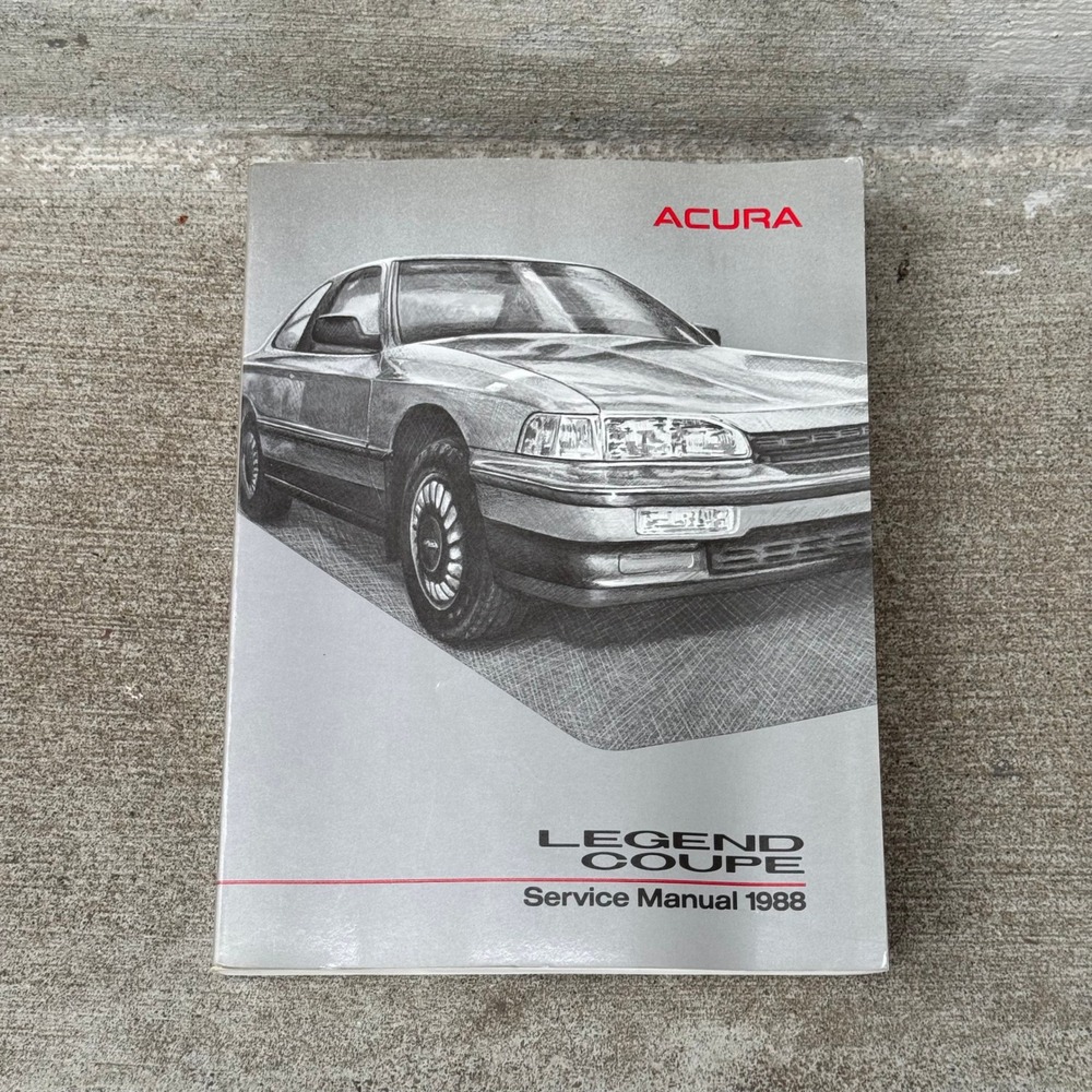 1988 Acura Legend Coupe Service Manual First Edition Honda Factory Workshop 80s